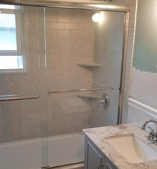 new shower doors installed